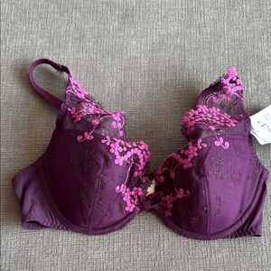Simone Perele Purple and Pink Lace Bra
